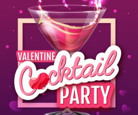 Cocktail music party flyer with poster template vectors 08