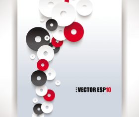 Colored CD music backgrounds vectors