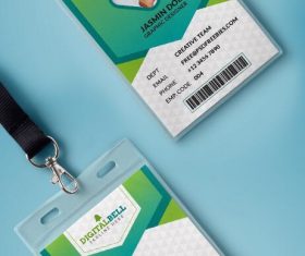 Company Photo Identity Card PSD Template