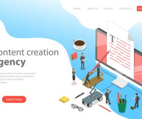 Content creation agency business template vector