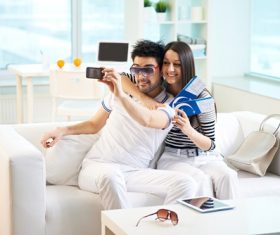 Couple playing together Stock Photo 04