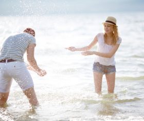 Couple playing together Stock Photo 08