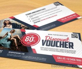 Creative Discount Voucher PSD Template