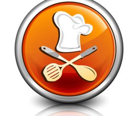 Crystal orange restaurant sign vector