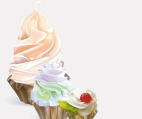Cupcake illustration design vectors 01
