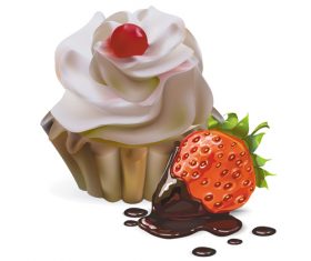 Cupcake illustration design vectors 02