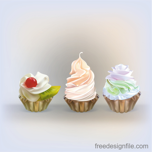 Cupcake illustration design vectors 06