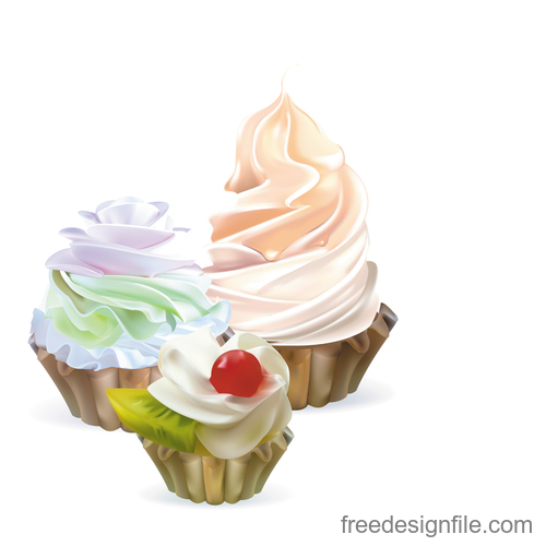Cupcake illustration design vectors 07