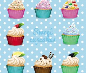 Cupcake illustration design vectors 10
