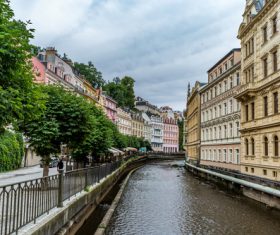 Czech Karlovy Vary cityscape Stock Photo 03