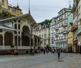 Czech Karlovy Vary cityscape Stock Photo 05