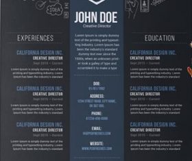 Dark Styles Designer Resume PSD Template