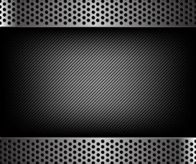 Dark and black carbon fiber with metal texture vector background 02