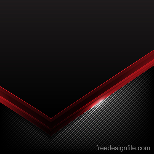 Dark carbon fiber and red overlap background vector 02