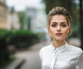 Delicate and lovely young girl Stock Photo