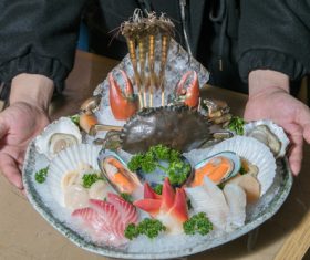 Delicious seafood platter Stock Photo 04
