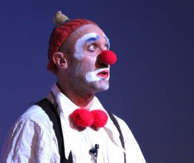 Dressed as a clown Stock Photo 04