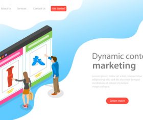 Dynamic content marketing business template vector