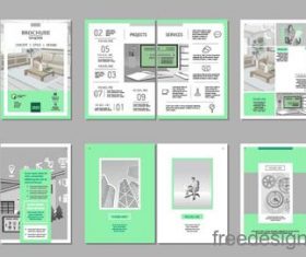 Ecology brochure cover template vectors 02