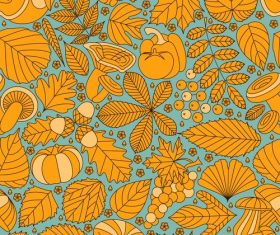Fall line seamless Thanksgiving Day design vector