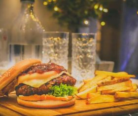 Fast food hamburger Stock Photo 01