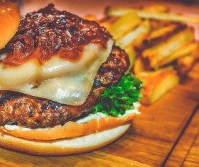 Fast food hamburger Stock Photo 02