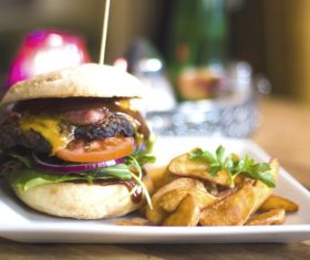 Fast food hamburger Stock Photo 05