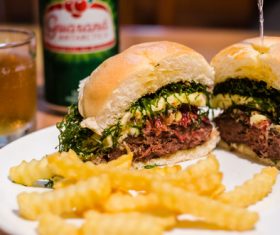 Fast food hamburger Stock Photo 06