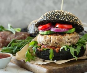 Fast food hamburger Stock Photo 07