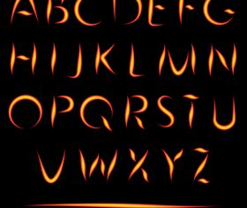 Abstract alphabet font vectors free download