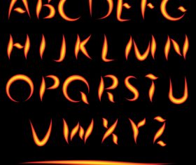Abstract alphabet font vectors free download
