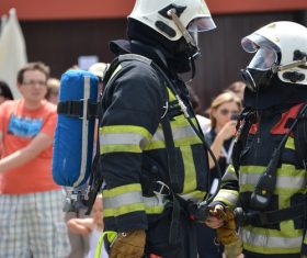 Fireman drill Stock Photo 01