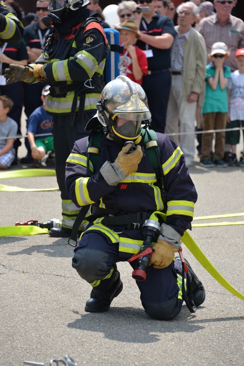 Fireman drill Stock Photo 02