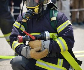 Fireman drill Stock Photo 03