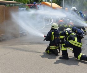 Fireman drill Stock Photo 04