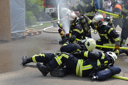 Fireman drill Stock Photo 05