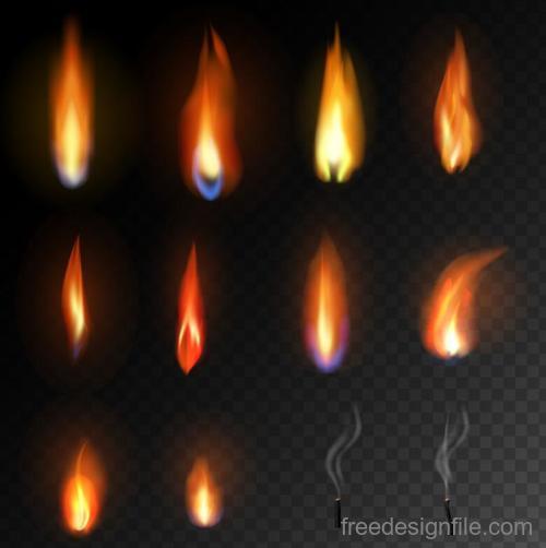 Flames fire illustration vector