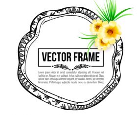 Floral decorative frame design vector material 01