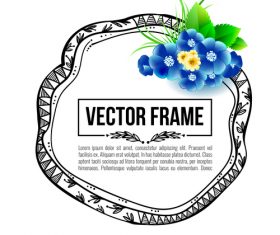 Floral decorative frame design vector material 03