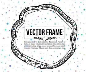 Floral decorative frame design vector material 05