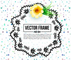 Floral decorative frame design vector material 10