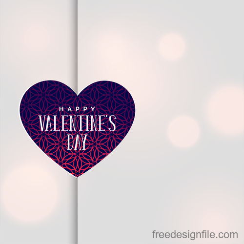 Floral heart shape with valentines day card vector