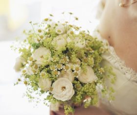 Flowers in the hands of the bride Stock Photo 02