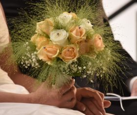 Flowers in the hands of the bride Stock Photo 08