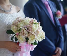 Flowers in the hands of the bride Stock Photo 10