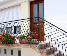 Flowers on the corridor Stock Photo 01