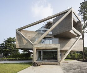 Geometric villa building Stock Photo 01