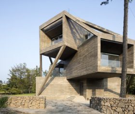 Geometric villa building Stock Photo 02