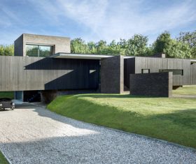 Geometric villa building Stock Photo 03