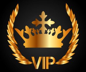 Golden VIP labels luxury design vector 01